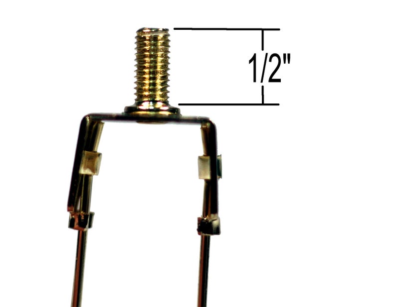 Creative HobbiesÂ® Lamp Shade Light Bulb Clip Adapter Clip on with Shade Attaching Finial Top - Gold - Image 5